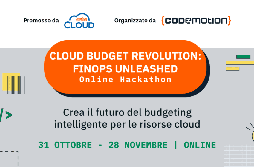  Cloud Budget Revolution: l’Hackathon di Aruba e Codemotion per rivoluzionare il budgeting in cloud