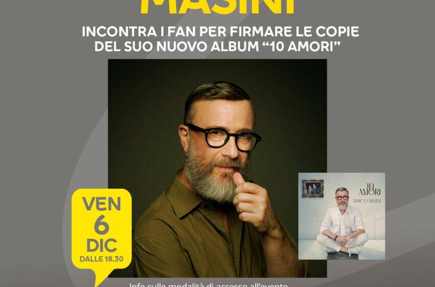  Marco Masini incontra i fan di ELNÒS Shopping: musica, emozioni e una sorpresa live